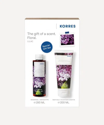 Korres Lilac Shower Gel And Body Milk Set