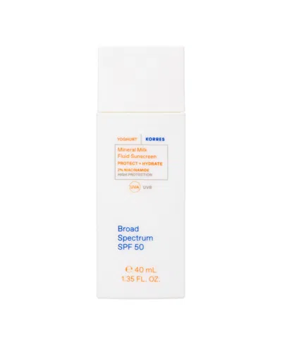 Korres Mineral Milk Fluid Sunscreen Spf 50, 1.35 Oz. In Transparent