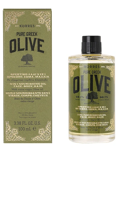 Korres Pure Greek Olive 3-in-1 Nourishing Oil 100ml In No Color