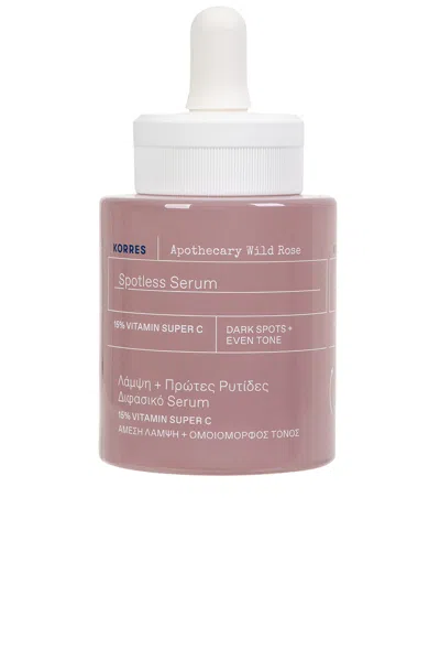 Korres Wild Rose Spotless Serum With 15% Vitamin Super C 1.01 oz/ 30 ml In Pink