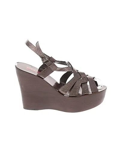 Pre-owned Kors Michael Kors Wedges In Brown