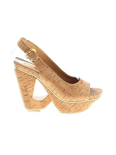 Pre-owned Kors Michael Kors Wedges In Brown