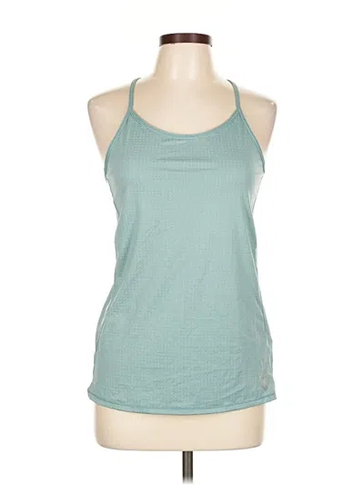 Pre-owned Kors Tank Top Teal Halter Neckline Tops In Blue