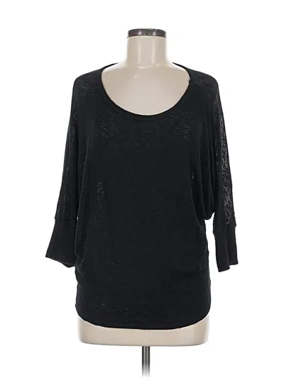 Pre-owned Korye 3/4 Sleeve Top Black Scoop Neck Tops
