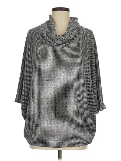 Pre-owned Korye 3/4 Sleeve Top Gray Cowl Neck Tops