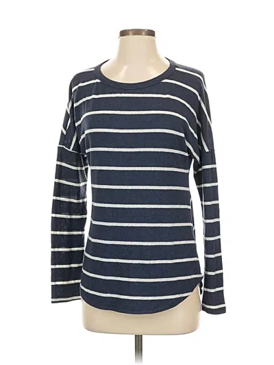 Pre-owned Korye Long Sleeve Top Blue Boatneck Tops