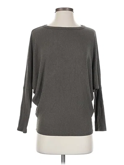 Pre-owned Korye Long Sleeve Top Gray Boatneck Tops