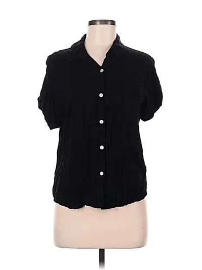 Pre-owned Korye Short Sleeve Blouse In Black