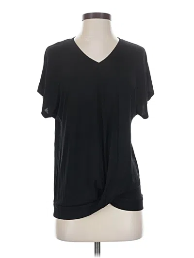 Pre-owned Korye Short Sleeve Top Black V-neck Tops