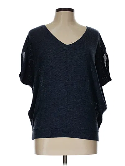 Pre-owned Korye Short Sleeve Top Blue V-neck Tops