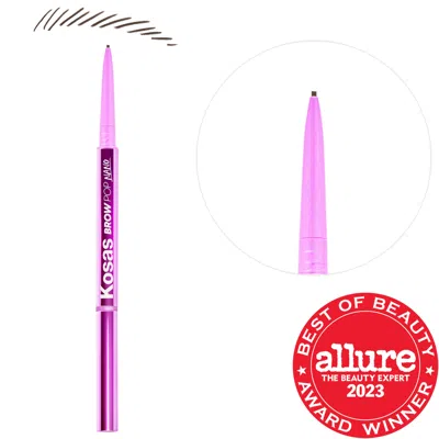KOSAS BROW POP NANO ULTRA-FINE DETAILING + FEATHERING EYEBROW PENCIL DARK BROWN 0.001 OZ / 0.03 G