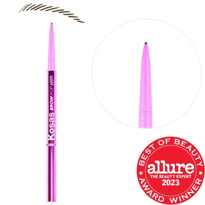 KOSAS BROW POP NANO ULTRA-FINE DETAILING + FEATHERING EYEBROW PENCIL MEDIUM BROWN 0.001 OZ / 0.03 G