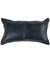 Kosas Home Cheyenne Leather 14in X 26in Throw Pillow In Blue