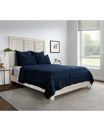 Kosas Home Dimitry Velvet Quilt In Blue