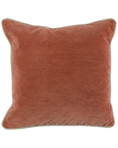 Kosas Home Harriet Velvet 18in Square Throw Pillow In Brown
