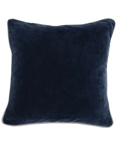 Kosas Home Harriet Velvet Rectangular Pillow In Blue