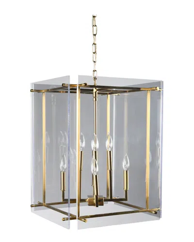 Kosas Home Lena 8-light Iron And Acrylic Chandelier In Gold