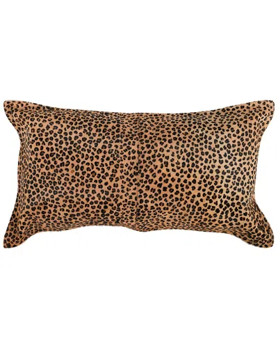 Kosas Home Leopard Cow Hide 14in X 26in Throw Pillow In Camel