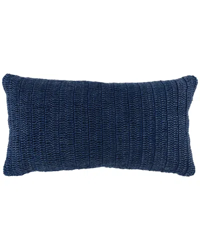 Kosas Home Nakeya Knitted Throw Pillow In Blue