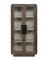 Kosas Home Ollie 82 Tall Reclaimed Pine Wood Display Cabinet In Brown