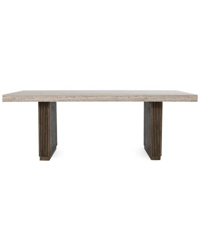 Kosas Home Ollie 82 Travertine Laminate Dining Table In Brown