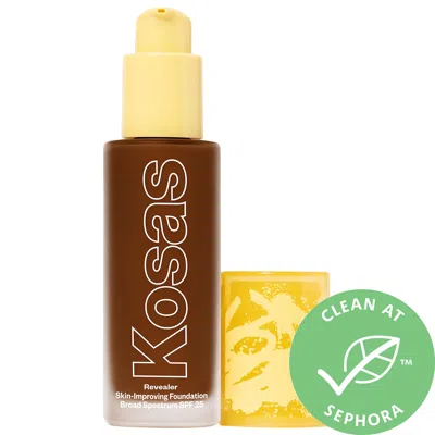 KOSAS REVEALER SKIN-IMPROVING FOUNDATION SPF 25 WITH HYALURONIC ACID AND NIACINAMIDE DEEP NEUTRAL WARM 390