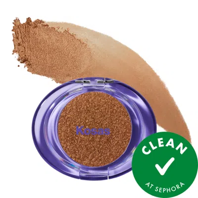 Kosas Shiny Objects Wet Glisten Highlighter Powder For Face And Eyes Embered 0.16/4.5 In Brown