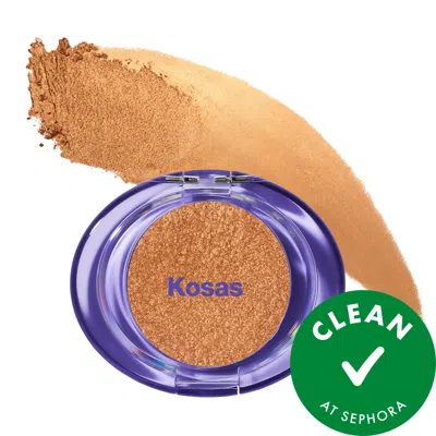 Kosas Shiny Objects Wet Glisten Highlighter Powder For Face And Eyes Gilded 0.16/4.5 In Brown