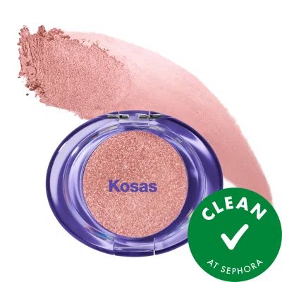 Kosas Shiny Objects Wet Glisten Highlighter Powder For Face And Eyes Glimmerose 0.16/4.5 In Pink