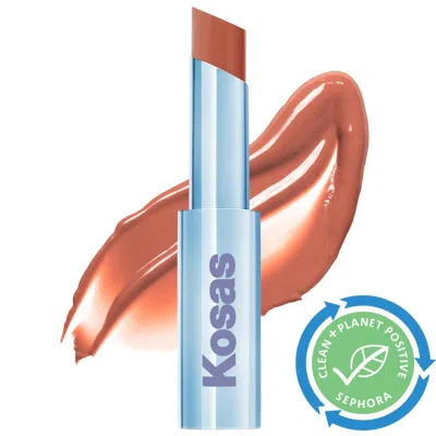 Kosas Wet Stick Moisturizing Shiny Sheer Lipstick With Ceramides Papaya Treat 0.10 oz / 3 G