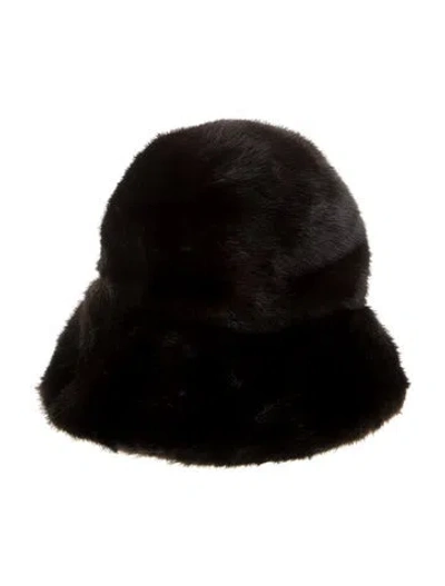 Pre-owned Koslow's Fort Worth Fur Bucket Hat In Brown