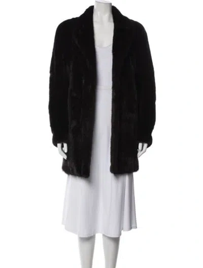 Pre-owned Koslow's Vintage Mink Fur Coat In Black