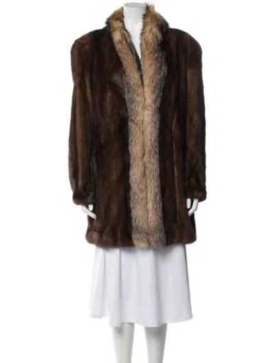 Pre-owned Koslow's Vintage Mink Fur Coat In Brown