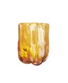 Kosta Boda 11'' Crackle Tall Crystal Glass Vase In Amber,flamingo