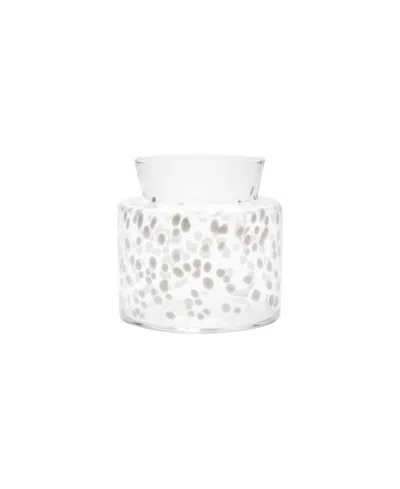 Kosta Boda 12" Meadow Wide Crystal Glass Vase In Clear,white