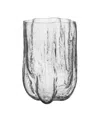Kosta Boda 15'' Crackle Crystal Glass Vase In Clear
