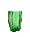 Kosta Boda Crackle Vase, Extra Large In Green