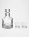 Kosta Boda 3-piece Glass Decanter And Dof Glasses In Clear