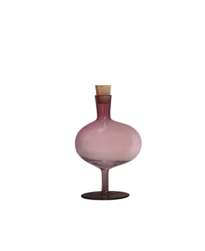 Kosta Boda 9'' Bod Bottle Crystal Glass Vase In Burgundy