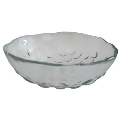 Pre-owned Kosta Boda - Ann Wärff - Scandinavian Modern Low Glass Bowl - Sweden - C. 1970's In Gray