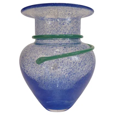 Pre-owned Kosta Boda Art Deco Blue Blown Glass Vase By Monica Backström For