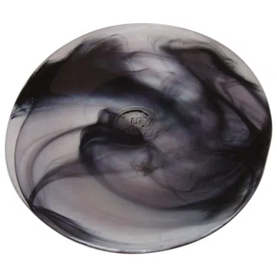Pre-owned Kosta Boda Art Glass Platter Or Dish In Black