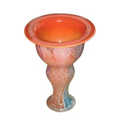 Pre-owned Kosta Boda Art Glass Vase By  In Orange