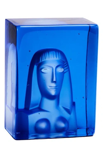 Kosta Boda Azur She Blue Molded Glass Decor