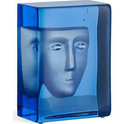 Kosta Boda Azur Frost Crystal Decor In Blue