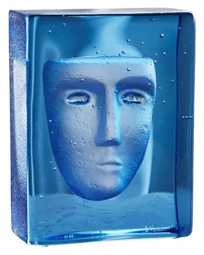 Kosta Boda Azur Frost Glass In Blue