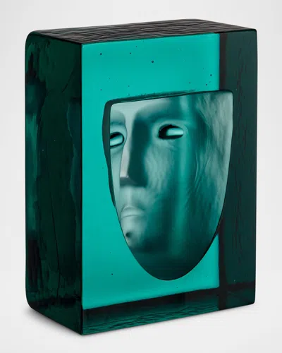 Kosta Boda Azur Frost Petrol Decorative Accent By Bertil Vallien In Blue
