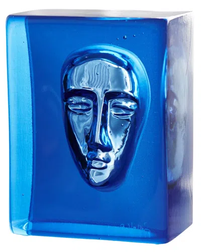 Kosta Boda Azur Man Glass In Blue