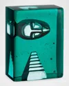 Kosta Boda Azur Stairs Petrol Decorative Object By Bertil Vallien In Blue
