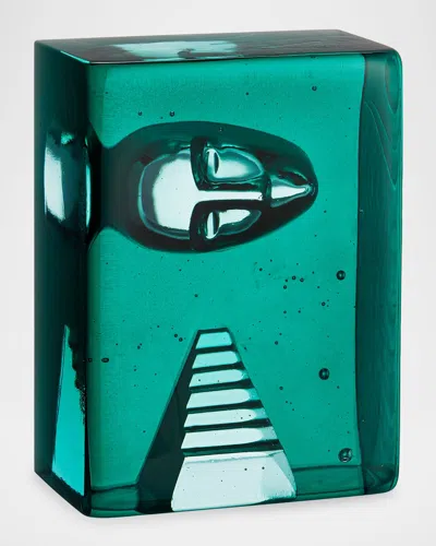 Kosta Boda Azur Stairs Petrol Decorative Object By Bertil Vallien In Blue